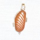 PN499 Carved Red Jasper Pendant
