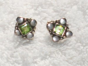 ER063 Peridot Earrings in Sterling Silver