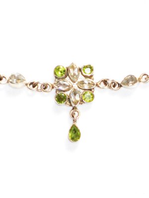 ST243 Peridot Necklace in Sterling Silver