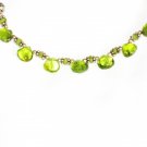 ST592 Peridot Necklace and Earrings Set in Sterling Silver