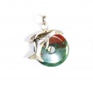 PN242 Agate Bullet Pendant in Sterling Silver