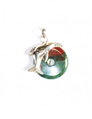 PN242 Agate Bullet Pendant in Sterling Silver