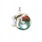 PN242 Agate Bullet Pendant in Sterling Silver