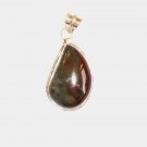 PN082 Unakite Pendant in Sterling Silver