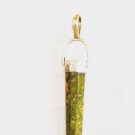PN365 Unakite Bullet Pendant in Sterling Silver