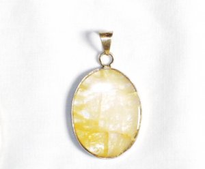 PN220 Amber Pendant in Sterling Silver