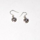 ER022 Black Pearl Earrings set in sterling silver