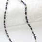 ST083 Blue CZ and Moonstone Necklace in Sterling Silver