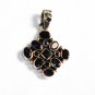 ST230 Blue Cuboc Zirconia Pendant in Sterling Silver