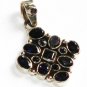ST230       Blue Cuboc Zirconia Pendant in Sterling Silver