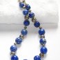 ST046     Blue Jasper Necklace in Sterling Silver