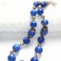 ST046 Blue Jasper Necklace in Sterling Silver