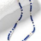 ST198     Blue Jasper Necklace in Sterling Silver