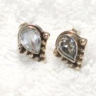ER059 Blue Topaz Earrings set in sterling silver