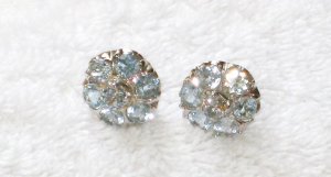 ER093 Blue Topaz Earrings set in sterling silver
