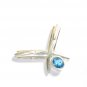 ST249 Blue Topaz Pendant in sterling silver