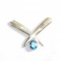 ST249 Blue Topaz Pendant in sterling silver