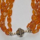 ST100 Carnelian Necklace in Sterling Silver
