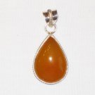 PN110 Carnelian Pendant in Sterling Silver