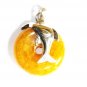 PN249 Donut Carnelian Pendant in Sterling Silver