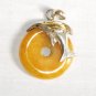 PN306 Donut Carnelian Pendant in Sterling Silver