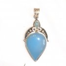 PN065       Chalcedony Pendant in Sterling Silver
