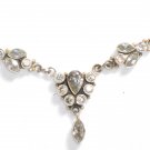 ST246      Cuboc Zirconia Necklace in Sterling Silver