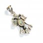 ST247      Cuboc Zirconia Pendant in Sterling Silver
