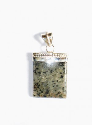 PN199     Dalmation Jasper Pendant in Sterling Silver
