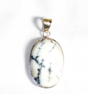 PN251     Dendrite Opal Pendant in Sterling Silver