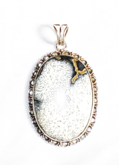 PN261 Dendrite Opal Pendant in Sterling Silver