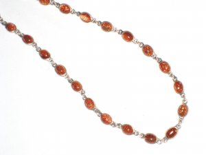 ST462   Goldstone Necklace in Sterling Silver
