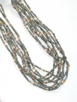 ST343       Grass  Necklaces in Sterling Silver
