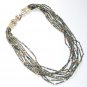 ST343       Grass  Necklaces in Sterling Silver