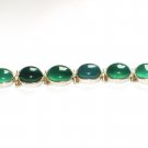 ST147   Green Onyx Bracelet in Sterling Silver