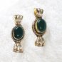 ER083       Green Onyx Earrings in Sterling Silver