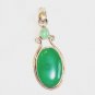 PN078      Green Onyx Pendant in Sterling Silver