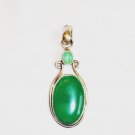 PN087     Green Onyx Pendant in Sterling Silver