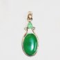 PN087     Green Onyx Pendant in Sterling Silver