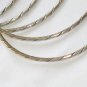 AQ180     Antique Silver Bangles in Sterling Silver - Set of Six