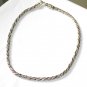 AQ138  18 inch   Antique Silver Chain