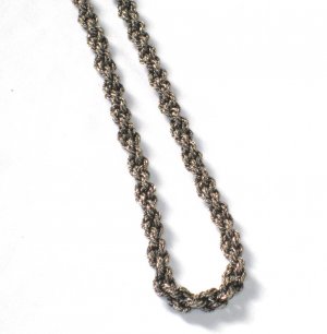 AQ142  Dark Oxidized 18 inch Antique Silver Chain