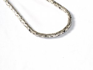AQ144  17 inch   Antique Silver Chain