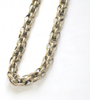 AQ165  18 inch   Antique Silver Chain