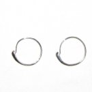 ST418       Modern  Hoop Earrings in Sterling Silver