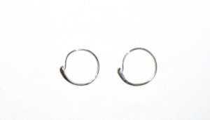 ST418       Modern  Hoop Earrings in Sterling Silver