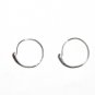 ST418       Modern  Hoop Earrings in Sterling Silver