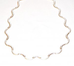MD002       Linked Bracelet and Necklace Set in Sterling Silver