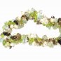 ST130       Pearl, Peridot, Blue Topaz and Smoky Quartz Bracelet in Sterling Silver