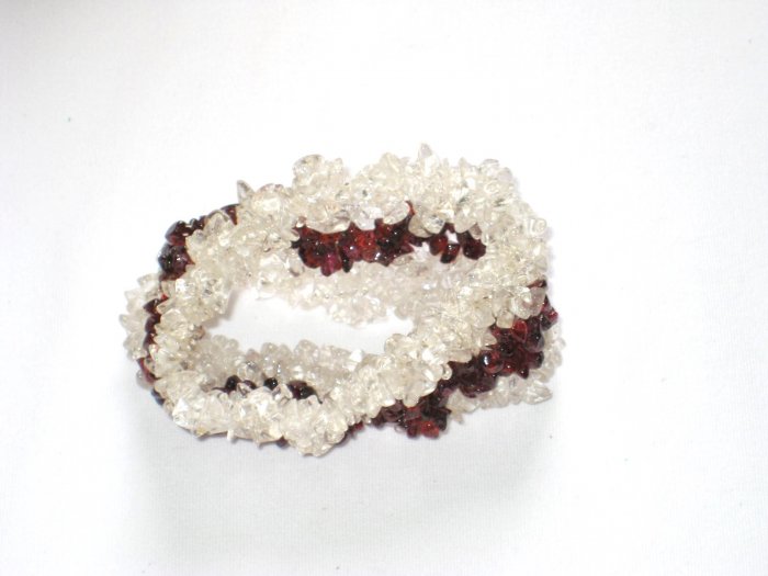 ST136 CZ and Garnet Bracelet